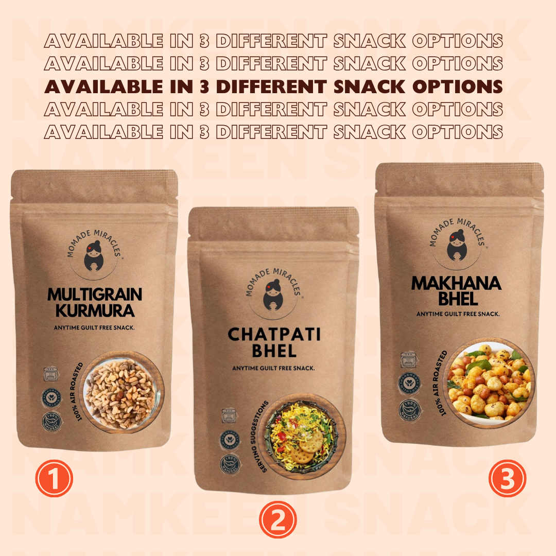 Momade Miracles Multi Millet Kurmura 150g (Pack of 2) | Diet Mixture Namkeen | Jowar, Ragi and Bajra Puffs | Healthy and gluten free | Namkeen & Savouries | High Protein Party Snack | Delightfully Ready to Eat Snacks