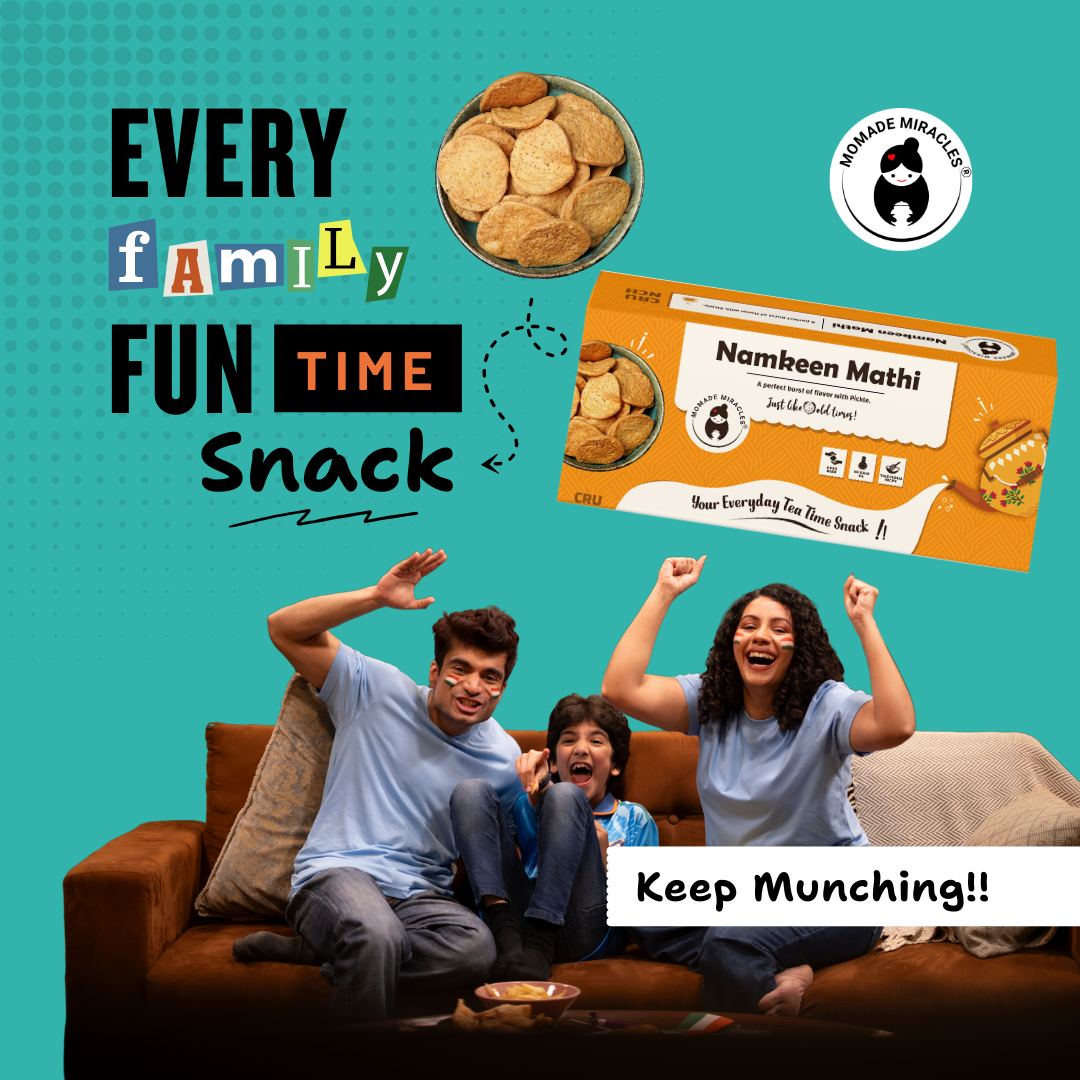 Momade Miracles Namkeen Mathi 330g | Indian Tea Time Crunchy Party Snack | Namkeen & Savouries | Healthy Snack with No Palm Oil | Namkeen Mathri | Delightfully Ready to Eat | Traditional Mathi