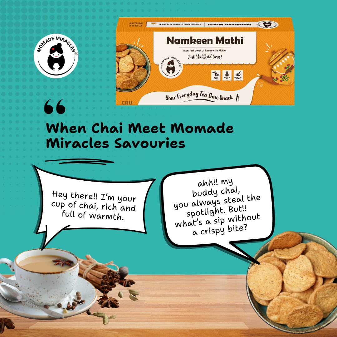 Momade Miracles Namkeen Mathi 330g | Indian Tea Time Crunchy Party Snack | Namkeen & Savouries | Healthy Snack with No Palm Oil | Namkeen Mathri | Delightfully Ready to Eat | Traditional Mathi