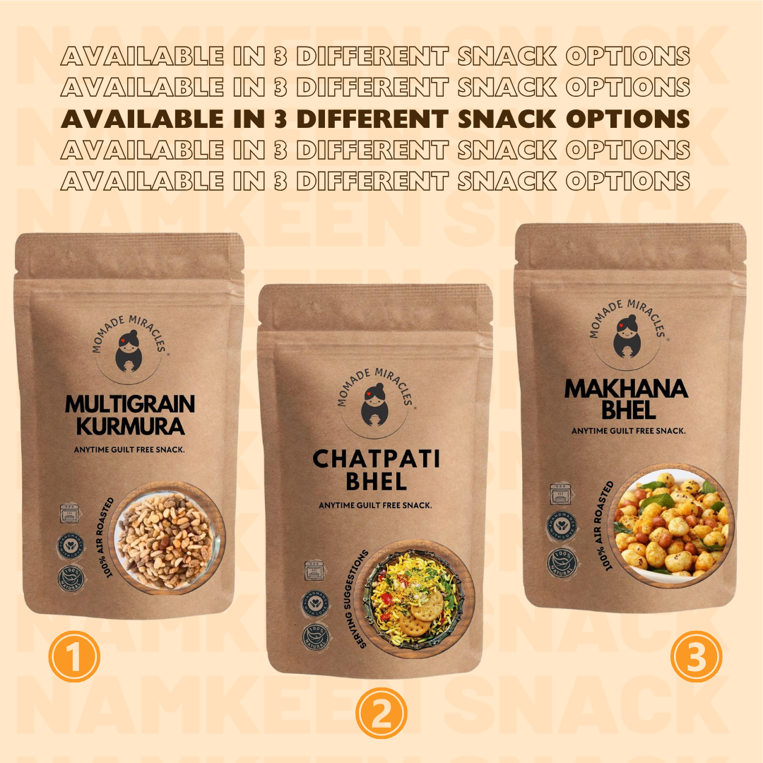 Momade Miracles Chowpati Bhelpuri 180g | Chatpati Bhel Namkeen | Gluten free | Namkeen & Savouries | High Protein Party Snack | Delightfully Ready to Eat Snacks