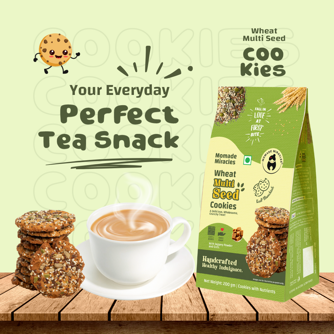 Momade Miracles Multiseeds Cookies | Wheat Multiseed Cookies| Guilt-Free Treats for Any Time | High Fiber & Protein Cookies | Festive Gift Option, 200gm Each