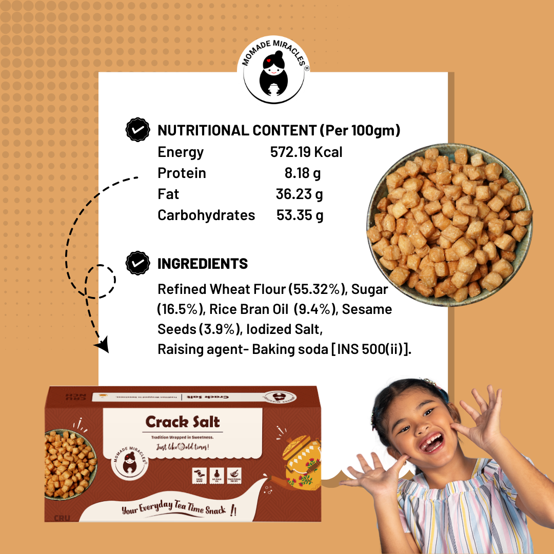 Momade Miracles Crack Salt 330g | Namkeen & Savouries | Ready to Eat Traditional Indian Snacks | Party Snacks | Tasty Crispy & Crunchy Snacks | Tea Time Healthy Snacks with No Palm Oil