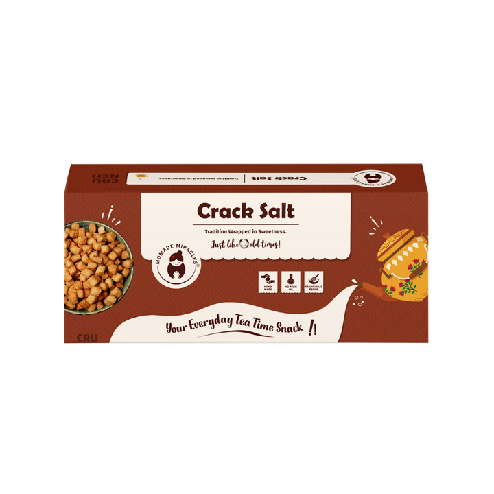 Momade Miracles Crack Salt 330g | Namkeen & Savouries | Ready to Eat Traditional Indian Snacks | Party Snacks | Tasty Crispy & Crunchy Snacks | Tea Time Healthy Snacks with No Palm Oil