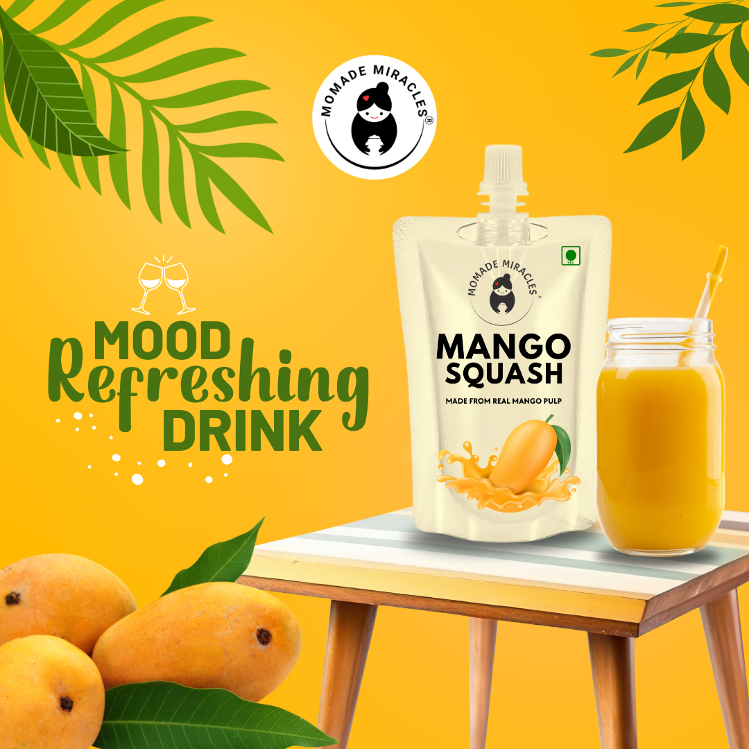 Mango Squash | Instant Refreshment Beverage | 500ml