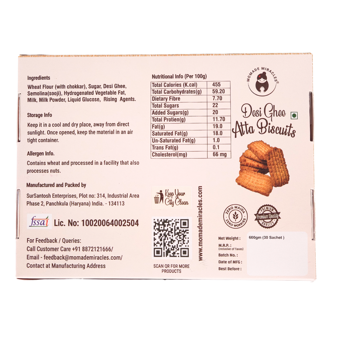 Desi Ghee Atta Biscuits | Premium Handmade