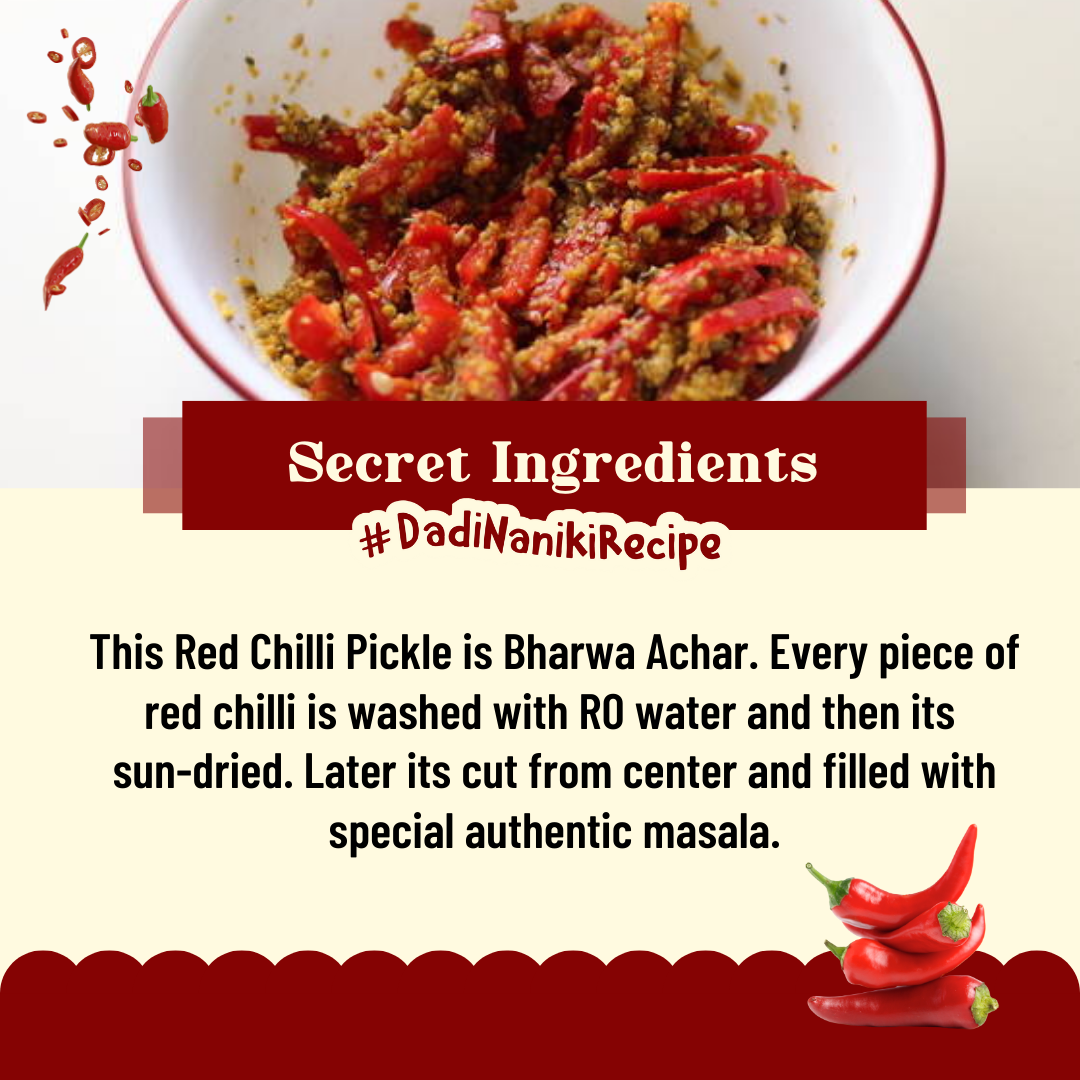 Momade Miracles Red Chilli Pickle in Fresh Mustard Oil | Homemade Bharwa Lal Mirch Achar | Spicy & Tangy Stuffed Red Chili Pickle | Traditional Indian Recipe | Authentic Flavor with Less Oil |