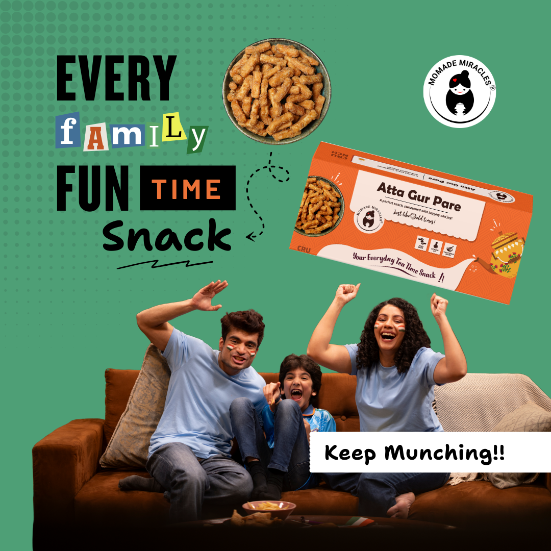 Momade Miracles Atta Gur Pare with fennel 330g | Healthy Indian Snacks | No Palm Oil | Wedding Favourite Bhaji | Punjabi gur mithai | Traditional Indian Savouries