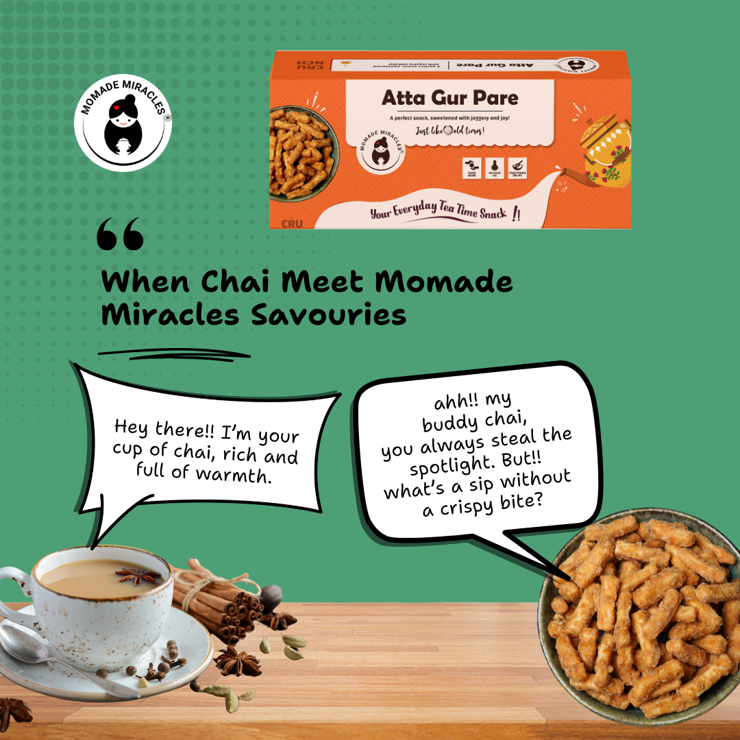 Momade Miracles Atta Gur Pare with fennel 330g | Healthy Indian Snacks | No Palm Oil | Wedding Favourite Bhaji | Punjabi gur mithai | Traditional Indian Savouries