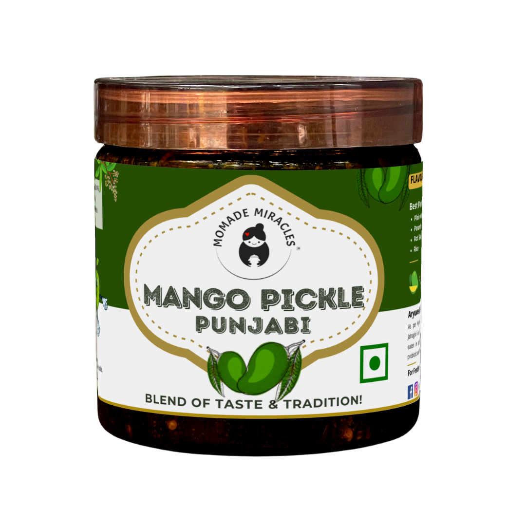 Momade Miracles Punjabi Mango Pickle | Aam Ka Achar With Mustard Oil, 800gm | 100% Organic Homemade Mango Pickle