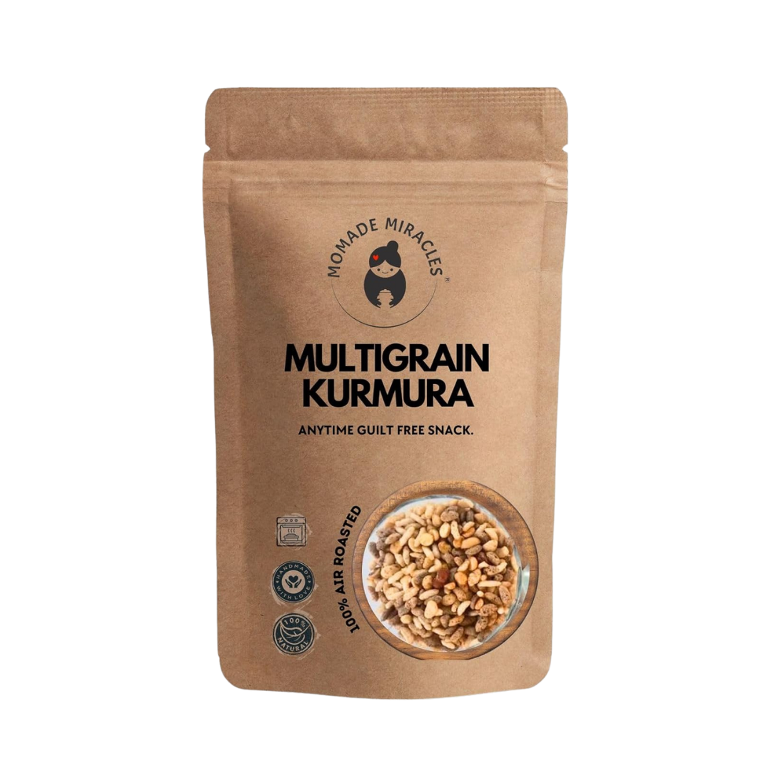 Momade Miracles Multi Millet Kurmura 150g (Pack of 2) | Diet Mixture Namkeen | Jowar, Ragi and Bajra Puffs | Healthy and gluten free | Namkeen & Savouries | High Protein Party Snack | Delightfully Ready to Eat Snacks