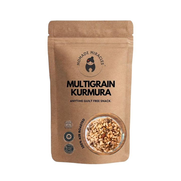 Momade Miracles Multi Millet Kurmura 150g (Pack of 2) | Diet Mixture Namkeen | Jowar, Ragi and Bajra Puffs | Healthy and gluten free | Namkeen & Savouries | High Protein Party Snack | Delightfully Ready to Eat Snacks