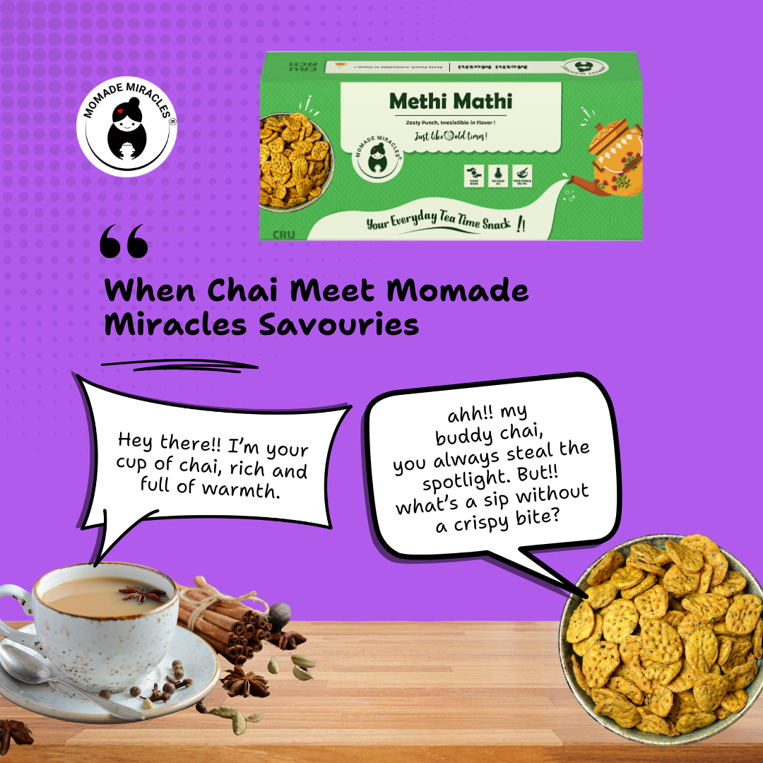 Momade Miracles Methi Mathi 330g | Ready to Eat Mathri Snacks | Indian Tea Time Crunchy Party Snack | Namkeen Methi Mathi | Healthy Snack with No Palm Oil | Mathri | Namkeen & Savouries