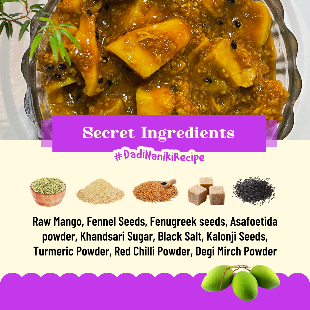 Momade Miracles Mango Aam ka Achar with Hing Flavour/Pickle Without Oil (400 gm) Traditional Indian Homemade Achar with Hing, Sweet & Tangy Pickle | Dry Sukha Aam Ka Achaar made with Organic Methods & Preservative free