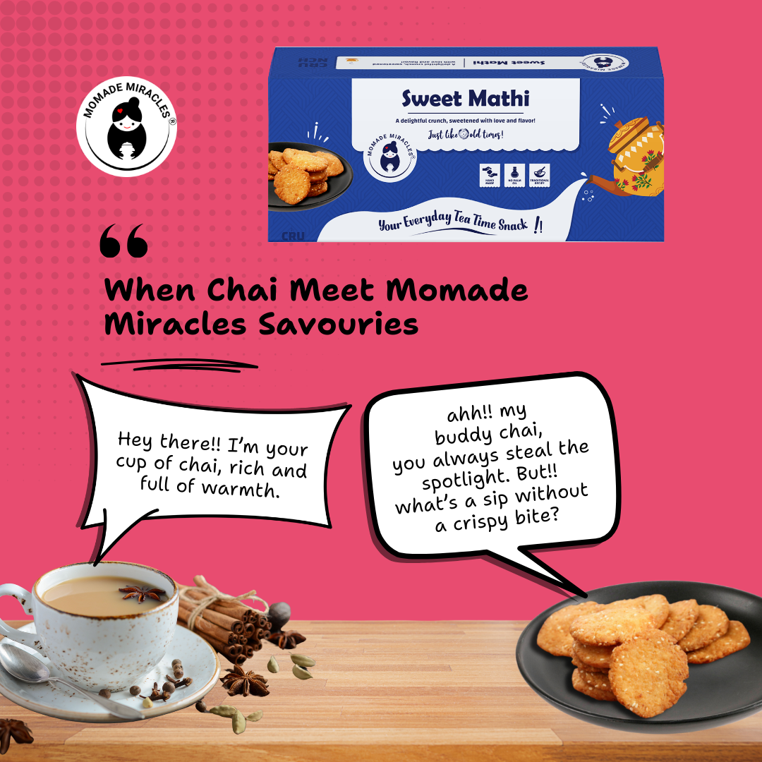 Momade Miracles Sweet Mathi with Til 330g | Tea Time Snack | Healthy Snack Sweet Mathi with No Palm Oil | Namkeen & Savouries | Crispy Sweet Mathri