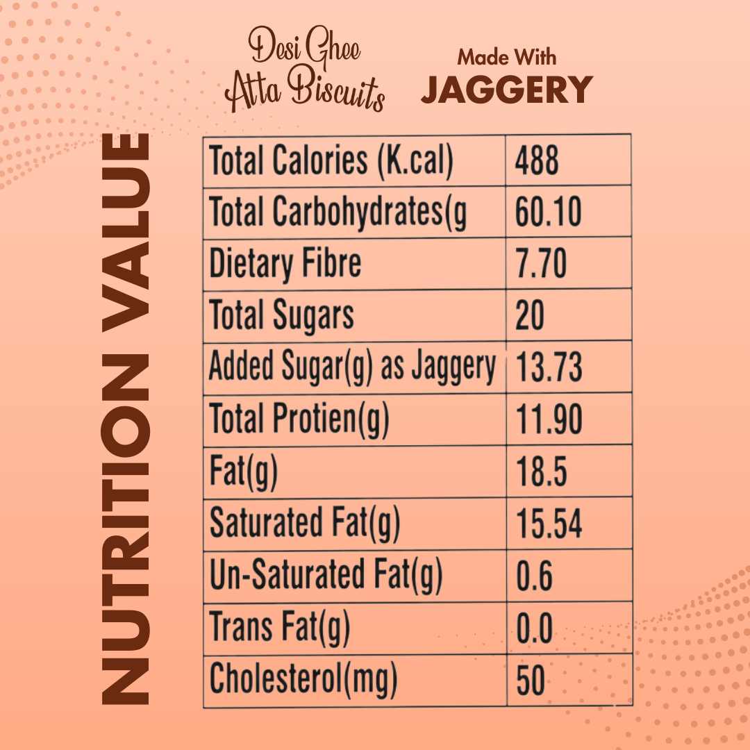 Desi Ghee Gur Atta Biscuits | Premium Handmade