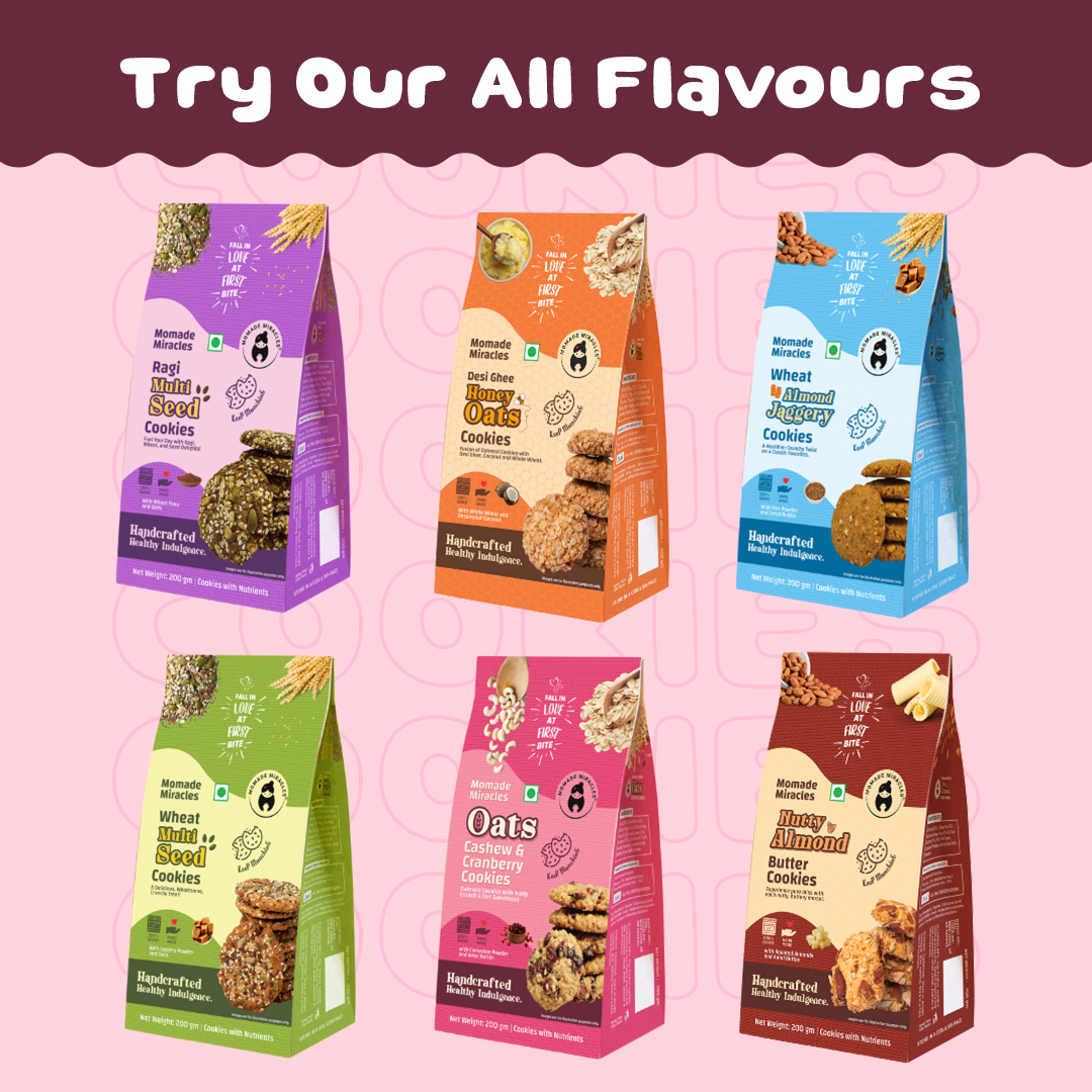 Momade Miracles Oats Cashew Cranberry Cookies | Wheat Flour &amp; Butter | Egg-Free | Tea-Time Snack | Guilt-Free | Authentic Indian Taste | Ideal for Gifting, 200 gm (Pack Of 1)