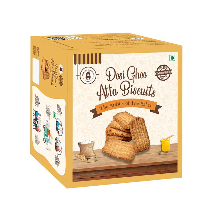 Momade Miracles Desi Ghee Atta Biscuits | Premium Handmade Cookies with Pure Chokkar Aata | No Refined  Flour | No Palm Oil | Healthy Tea Time Snacks | Traditional Recipe | Family Pack 800 Gram | 100% Vegetarian